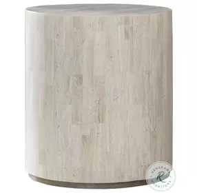 Signature Designs White Cassio Round Drum Table