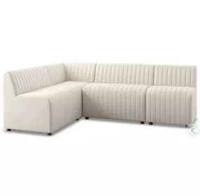 Augustine Capri Oatmeal Dining Banquette Set