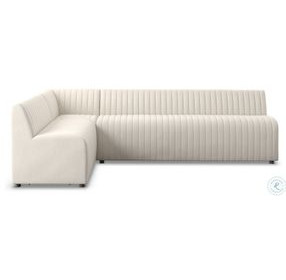 Augustine Capri Oatmeal Performance Fabric 110" L Shape Dining Banquette