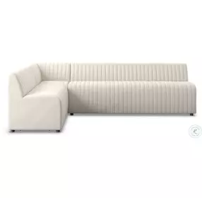 Augustine Capri Oatmeal Performance Fabric 110" L Shape Dining Banquette