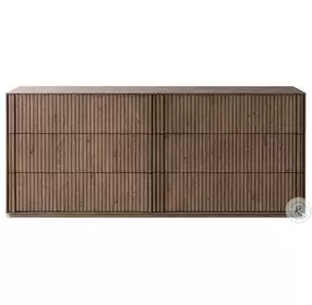 Leo Rustic Grey 6 Drawer Dresser