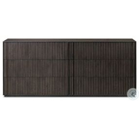 Leo Smoked Black 6 Drawer Dresser