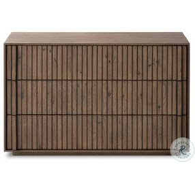 Leo Rustic Grey Veneer 3 Drawer Nightstand