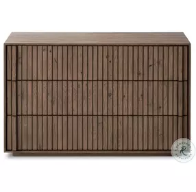 Leo Rustic Grey Veneer 3 Drawer Nightstand