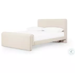 Mitchell Thames Cream Performance Fabric Queen Upholstered Bed