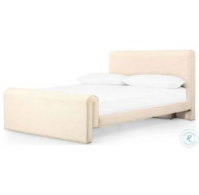 Mitchell Thames Cream Performance Fabric King Upholstered Bed