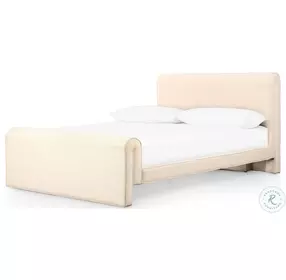 Mitchell Thames Cream Performance Fabric King Upholstered Bed