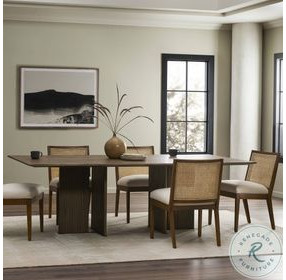 Leo Rustic Grey Rectangular Dining Room Set