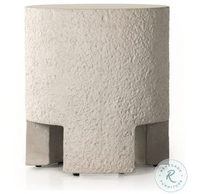 Kember Matte Stone Outdoor Round End Table