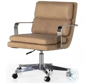 Jude Palermo Nude Leather Desk Chair