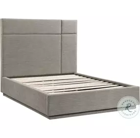 Paola Gray California King Upholstered Platform Bed
