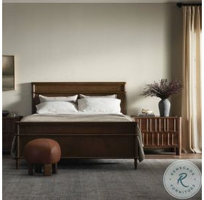 Toulouse Toasted Oak Veneer Upholstered Bedroom Set