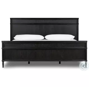 Toulouse Distressed Black King Bed