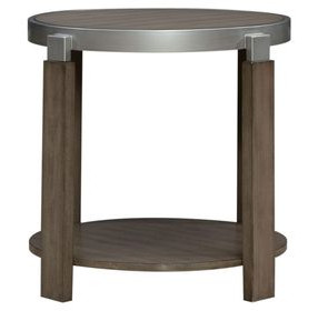 Sutton Bleached Sand Round End Table