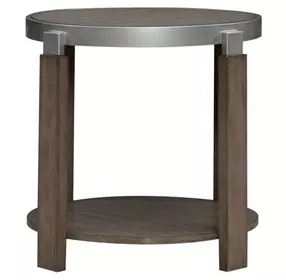 Sutton Bleached Sand Round End Table