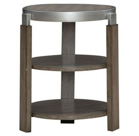 Sutton Bleached Sand Round Chairside Table