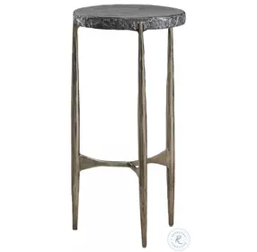 Signature Designs Gray Marble And fossil stone Tybalt Spot Table