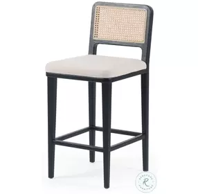 Veka Savile Flax Performance Fabric Counter Height Stool