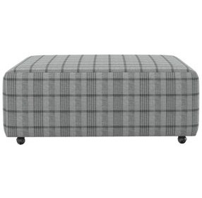 Chappy Smoke Castered Cocktail Square Ottoman