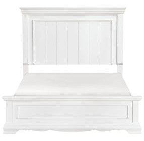 York White Queen Panel Bed