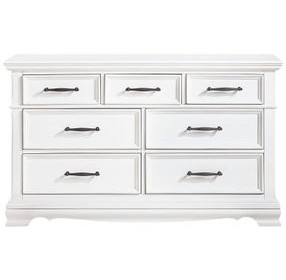 York White 7 Drawer Dresser