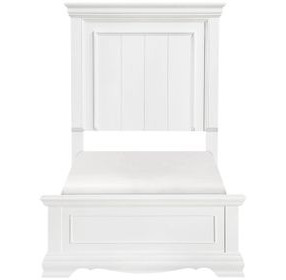 York White Twin Panel Bed