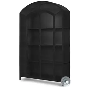 Belmont Black Wide Metal 60" Cabinet