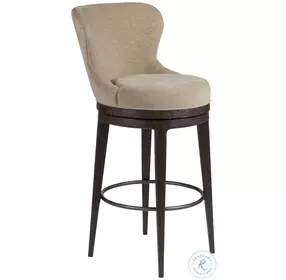 Willa Mocha Brown Performance Fabric Swivel Bar Stool
