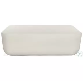 Basil Matte White Cast Aluminum Outdoor Square Coffee Table