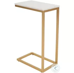 Aurora Gold And Marble Accent Table Set Of 2