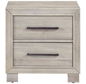 Everett Gray 2 Drawer Nightstand