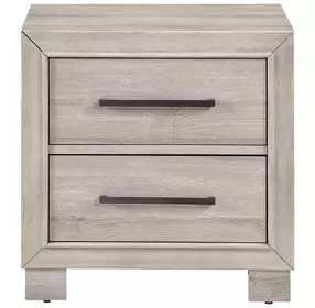Everett Gray 2 Drawer Nightstand