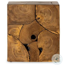 Tomlin Teak Root Outdoor Square End Table