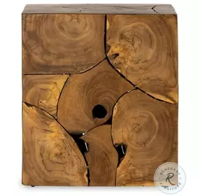 Tomlin Teak Root Outdoor Square End Table