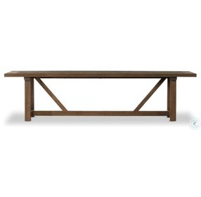 Stewart Stained Heritage Brown 118" Rectangular Outdoor Dining Table