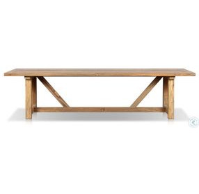 Stewart Reclaimed Natural 118" Rectangular Outdoor Dining Table
