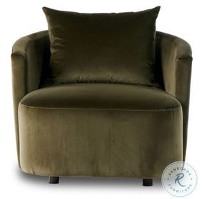 Farrah Surrey Olive 39" Upholstered Chaise Lounge