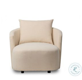 Farrah Crypton Wayfarer Snow Performance Fabric 39" Upholstered Chaise Lounge