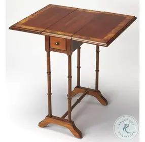 Masterpiece Olive Ash Burl Drop-Leaf Table