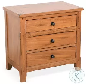 Crimson Ridge Beige 3 Drawer Nightstand