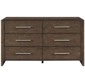 Emmett Dark Walnut 6 Drawer Dresser