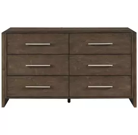 Emmett Dark Walnut 6 Drawer Dresser