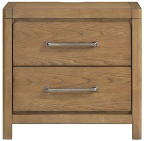 Charlotte Light Brown 2 Drawer Nightstand
