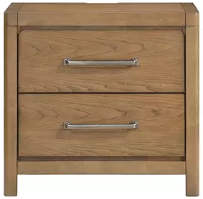 Charlotte Light Brown 2 Drawer Nightstand