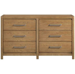 Charlotte Light Brown 6 Drawer Dresser