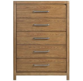 Charlotte Light Brown 5 Drawer Chest