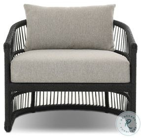 Montecito Faux Black Hyacinth Outdoor Chair