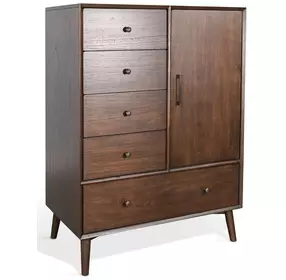 2336WL-C2 Walnut 5 Drawer Chest