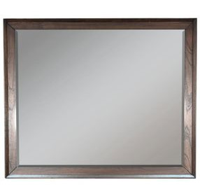 American Modern Walnut Rectangular Dresser Mirror