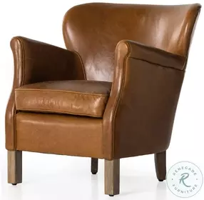 Wycliffe Vintage Soft Camel Leather Chair